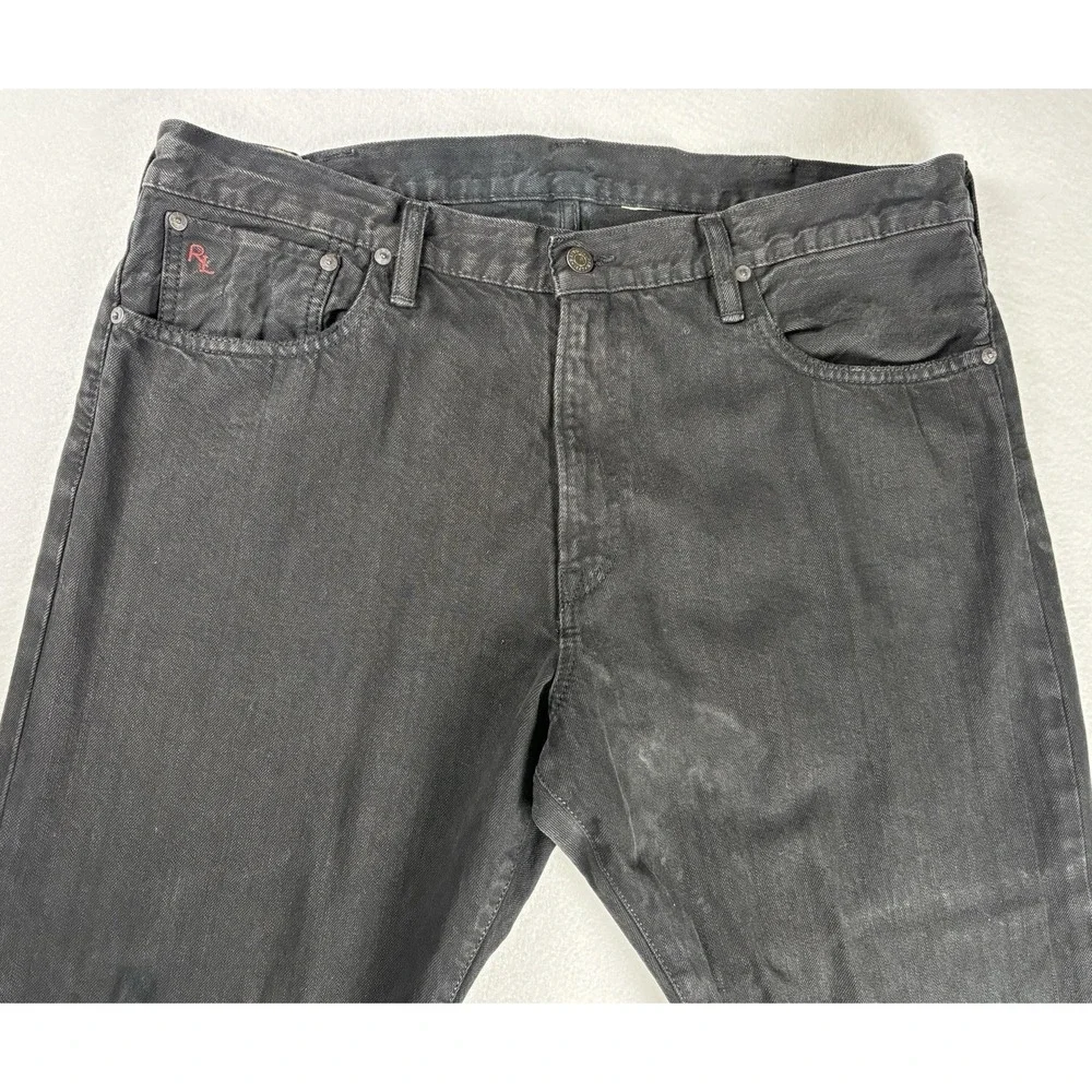Polo Ralph Lauren Jeans 38x32‎ Hudson Black R26SD40 Classic Fit Denim Pants